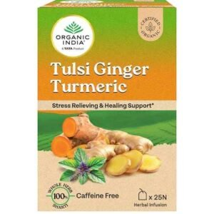 Organic India Tulsi Ginger Turmeric – 25 Tea Bags