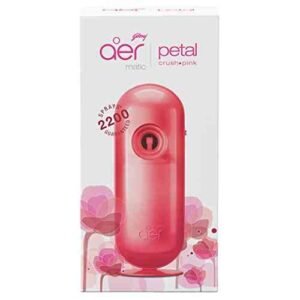 Godrej aer Matic Kit (Machine + 1 Refill) Automatic Room Fresheners with Flexi Control Spray | Petal Crush Pink 225ml