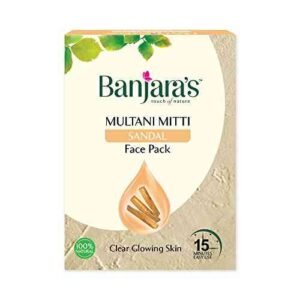 Banjaras Multani Mitti + Sandal Face Pack Powder, 100g