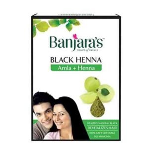 Banjaras Black Henna with Amla Hair Colour, 50g
